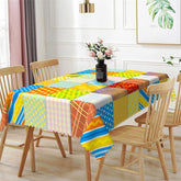 Lofaris Vintage Colorful Diverse Plaid Vivid Tablecloth